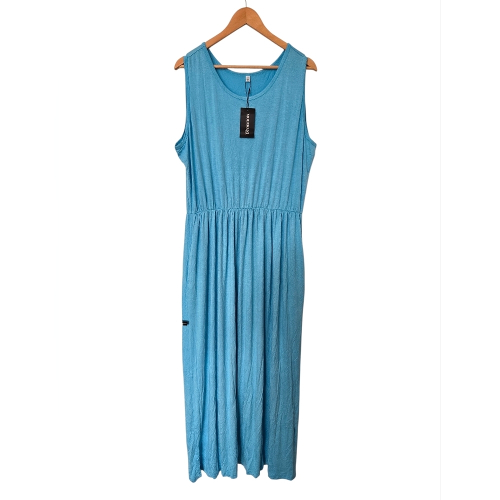 NWT Molerani Chic Blue Maxi Dress Size 3x